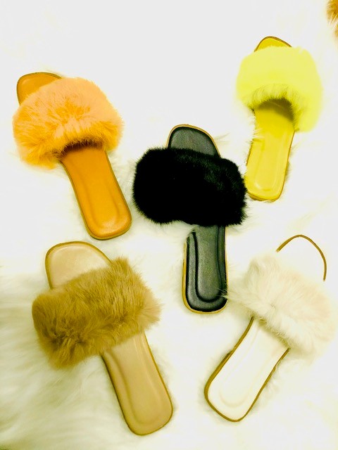 Faux Fur Sliders - OutRagezYou